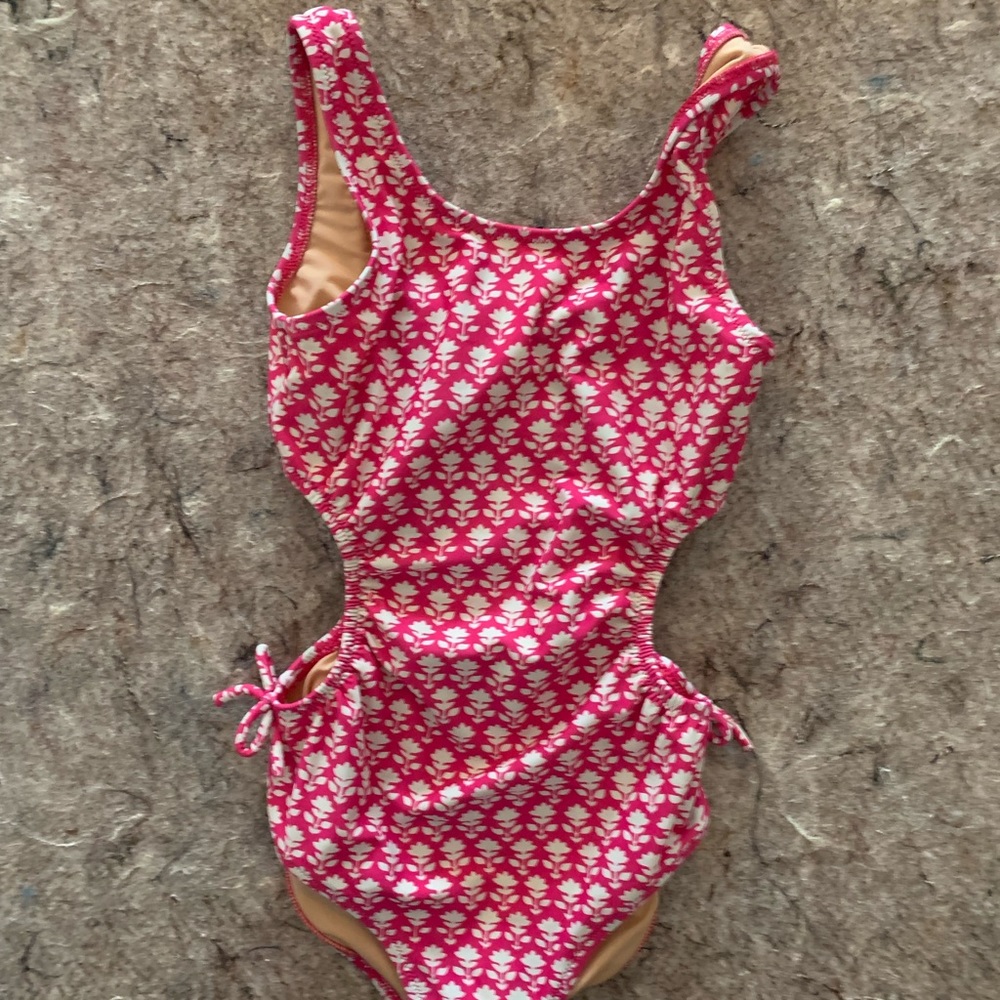 Jcrew girls size 8 bathing suit, side cut outs
